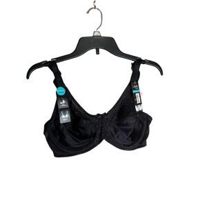 Lilyette by Bali Minimizer Bra LYD444 Ultimate Smoothing Black Womens Size 36D